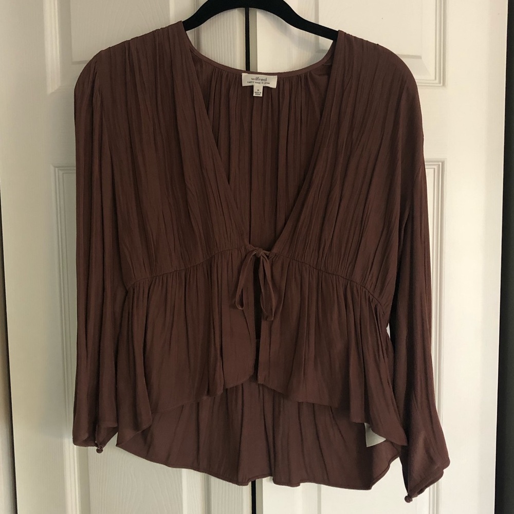 Aritzia - Wilfred Silk Tie Blouse